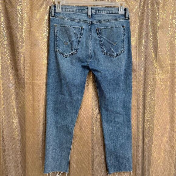 Hudson Lana Boyfriend Ankle Jeans Raw Hem Size 27 - Picture 2 of 10